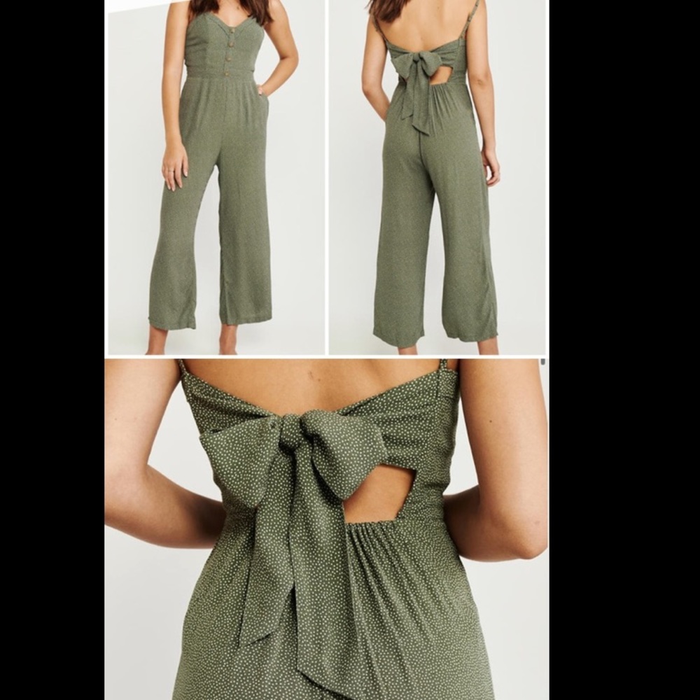 Green Polka-Dot Jumpsuit